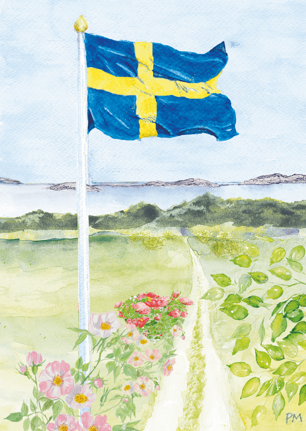 Flagga, framsida