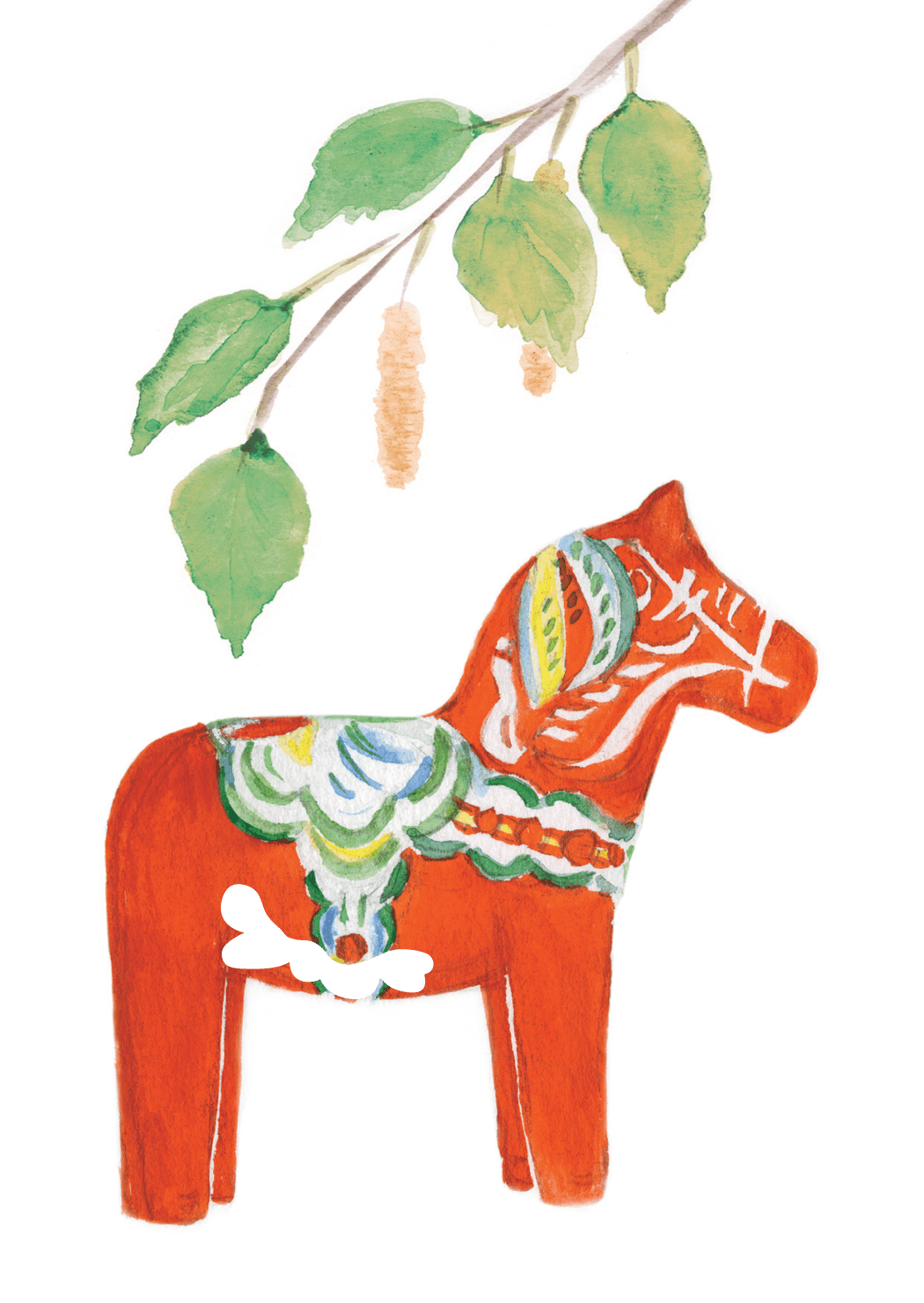 Dalahäst, framsida