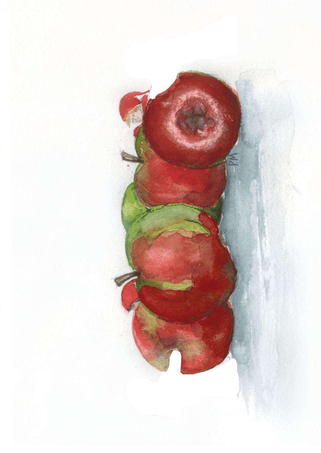 Äppeltomtar, framsida